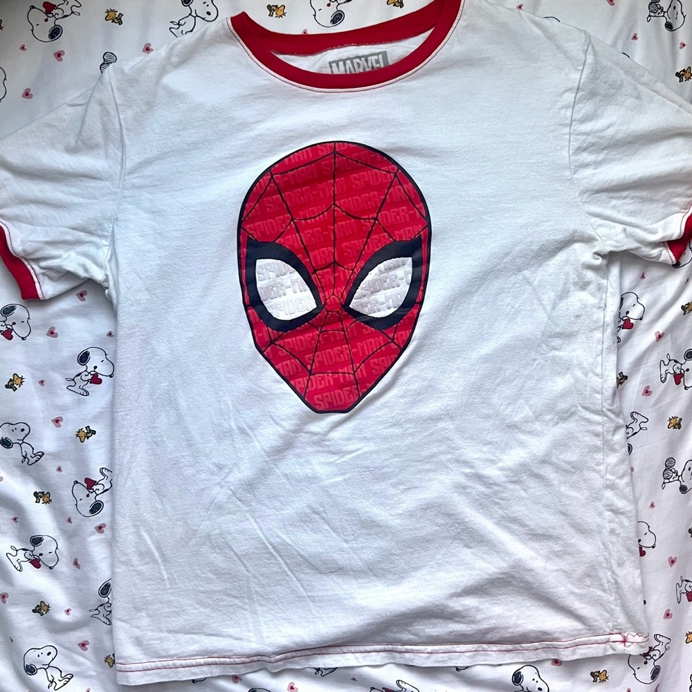 White Spiderman baby tee